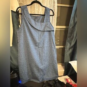 Elegant Blue Sleeveless Dress